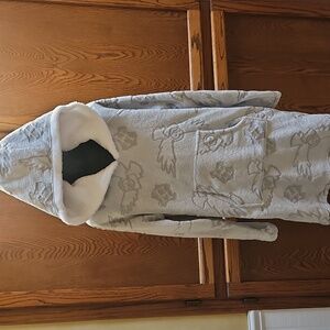 HARRY POTTER Cozy Gray Fleece Hooded Lounger - M